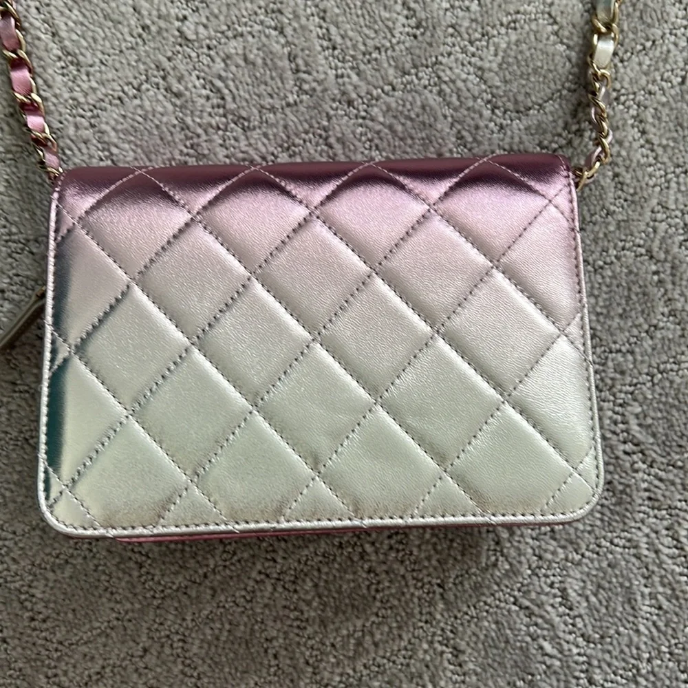 Chanel Pink & Silver Metallic Bag 😍